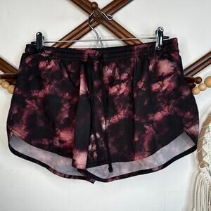 Old Navy Black Pink Mid Rise Lined Athletic Shorts